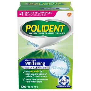 PolidentOvernight Denture Cleanser Triplemint - 120 Tablets